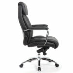 Кресло из натуральной кожи BRABIX PREMIUM "Phaeton EX-502", хром, черное, 530882 — изображение 3