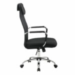 Кресло офисное BRABIX "Fit EX-514", с подголовником, хром, черное, 531949 — изображение 3