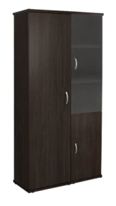 КЭ107 Шкаф высокий (КЭ24+КЭ18+КЭ32+КЭ22+БСКТ410+ФС03) (979*424*2066) — КЭ107.14 — Дуб венге14