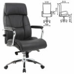 Кресло из натуральной кожи BRABIX PREMIUM "Phaeton EX-502", хром, черное, 530882 — изображение 2