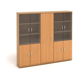 КЭ111 Шкаф высокий (КЭ17*2+КЭ24+КЭ30+КЭ22*4+БСКТ410*4+ФС03*4) (2254*424*2066) — КЭ111.101 — бук101