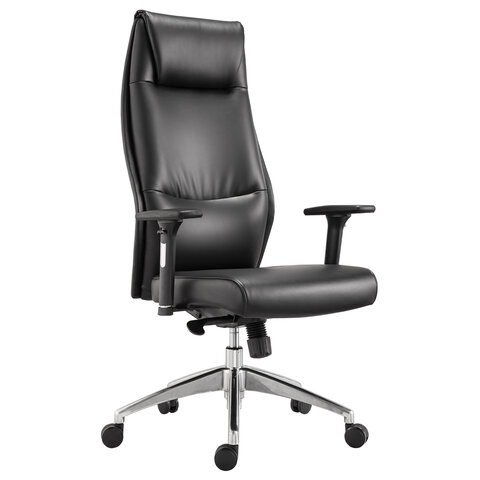 Кресло офисное BRABIX PREMIUM "Blues EX-751", синхромеханизм, алюминий, экокожа, черное, 532486 — арт. SAMSON-532486