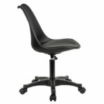 Кресло стул BRABIX "Eames MG-310 PL", пластик черный, экокожа черная, 532927 — арт. SAMSON-532927