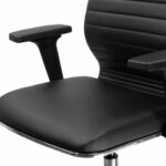 Кресло МЕТТА "ErgoLife" 10 B1-117D, хром, синхромеханизм, 2D-подлокотники, экокожа, черное — изображение 9