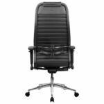 Кресло МЕТТА "ErgoLife" 10 B1-117D, хром, синхромеханизм, 2D-подлокотники, экокожа, черное — изображение 7