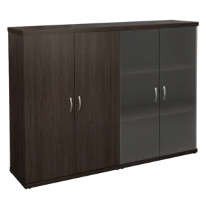 КЭ103 Шкаф низкий (КЭ19*2+КЭ31+КЭ23*2+БСКТ410*2+ФС03*2) (1704*424*1274) Эталон (КЭ103) — серия офисной мебели Эталон, фабрика Монолит