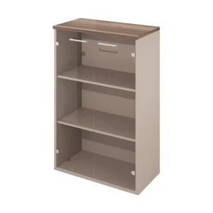 Шкаф низкий (800х418х1250) (ДГ46_1+ДГ40_2+ДГ54*2+ДГ55*2) Дуглас (ДГ49) — серия офисной мебели Дуглас, фабрика Монолит