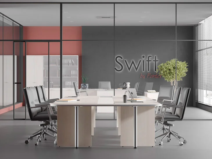 Серия офисной мебели Свифт (Swift) в рабочей зоне офиса — вариант 3