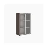 Шкаф средний со стеклом Тренд металл (Trend Metal) Pointex — арт. TRD28543401