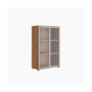 Шкаф средний со стеклом Тренд металл (Trend Metal) Pointex — арт. TRD28543403