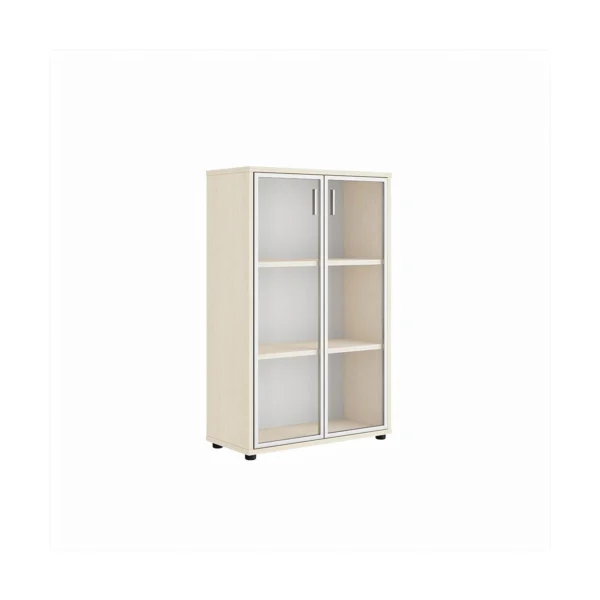 Шкаф средний со стеклом Тренд металл (Trend Metal) Pointex — арт. TRD28543408