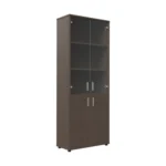 Шкаф для бумаг со стеклом Тренд металл (Trend Metal) Pointex — арт. TRD28550001