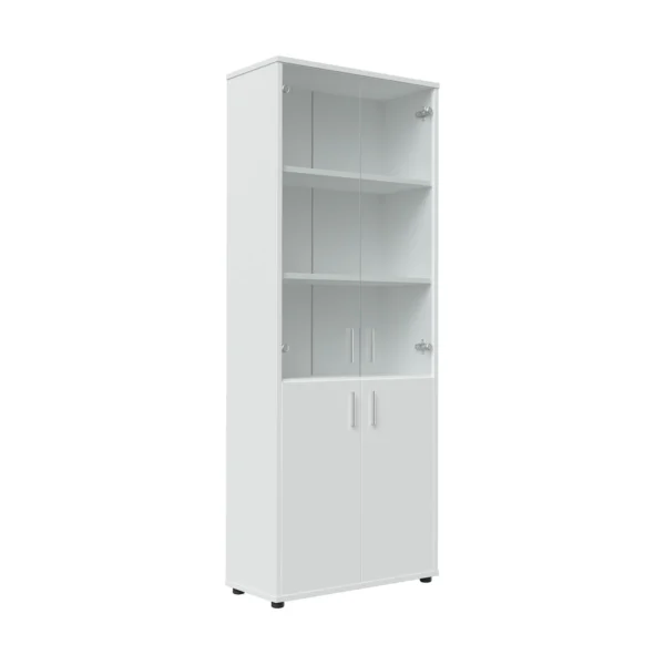 Шкаф для бумаг со стеклом Тренд металл (Trend Metal) Pointex — арт. TRD28550004