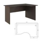 Стол эргономичный правый Тренд (Trend) 140 × 90 × 75 см