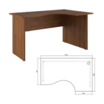 Стол эргономичный правый Тренд (Trend) 140 × 90 × 75 см
