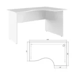 Стол эргономичный правый Тренд (Trend) 140 × 90 × 75 см
