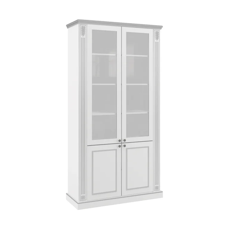 Шкаф для бумаг со стеклом Вена (Vienna) 114 × 45 × 220 см — арт. VIE36050001